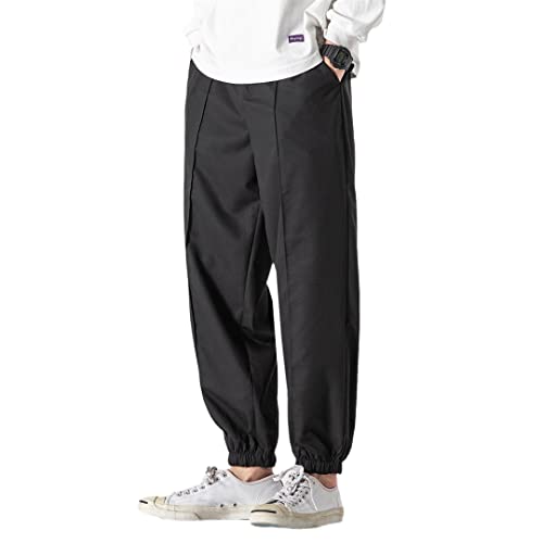 Alloaone Men Khaki Harem Pants Joggers Pants Male Soild Color Sweatpants Hip Hop Streetwear Trousers