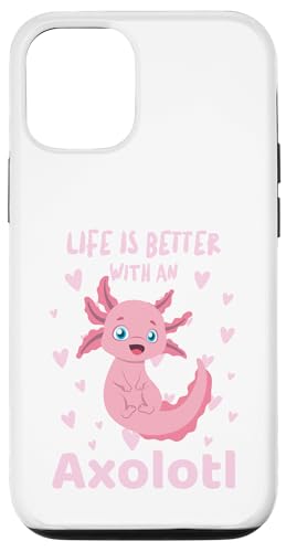 Life is better with an Axolotl かわいいカワイイ スマホケース iPhone 12/12 Pro 用