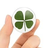 Real Four Leaf Clover White Pocket Token - Genuine 4 Leaf Clover Symbolizing Hope, Faith, Love & Luck - Handpicked Lucky Clover - Durable, Waterproof Preservation for Long Lasting Luck