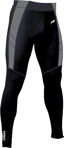 JUST RIDER Men's Running Full Length Tights Compression Lower Sport Leggings Gym Fitness Sportswear Training Yoga Pants for Men & Slim Women