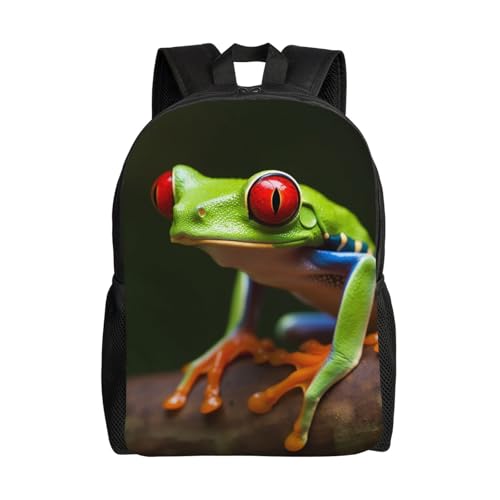 Red Eyes Tree Frogs Laptop Backpack 16.1Inch Casual Daypack Work Bag College Computer Bag Gift for Men Women
