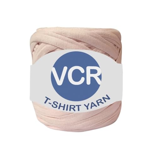 Image of VCR Blush Pink Big T-Shirt Yarn, 100 Meters Length, Recycled & Fashionable Craft Yarn, Pack of 1, Suitable for Crochet, Knitting & DIY Bags, Baskets, Cushions & Home Decor Projects