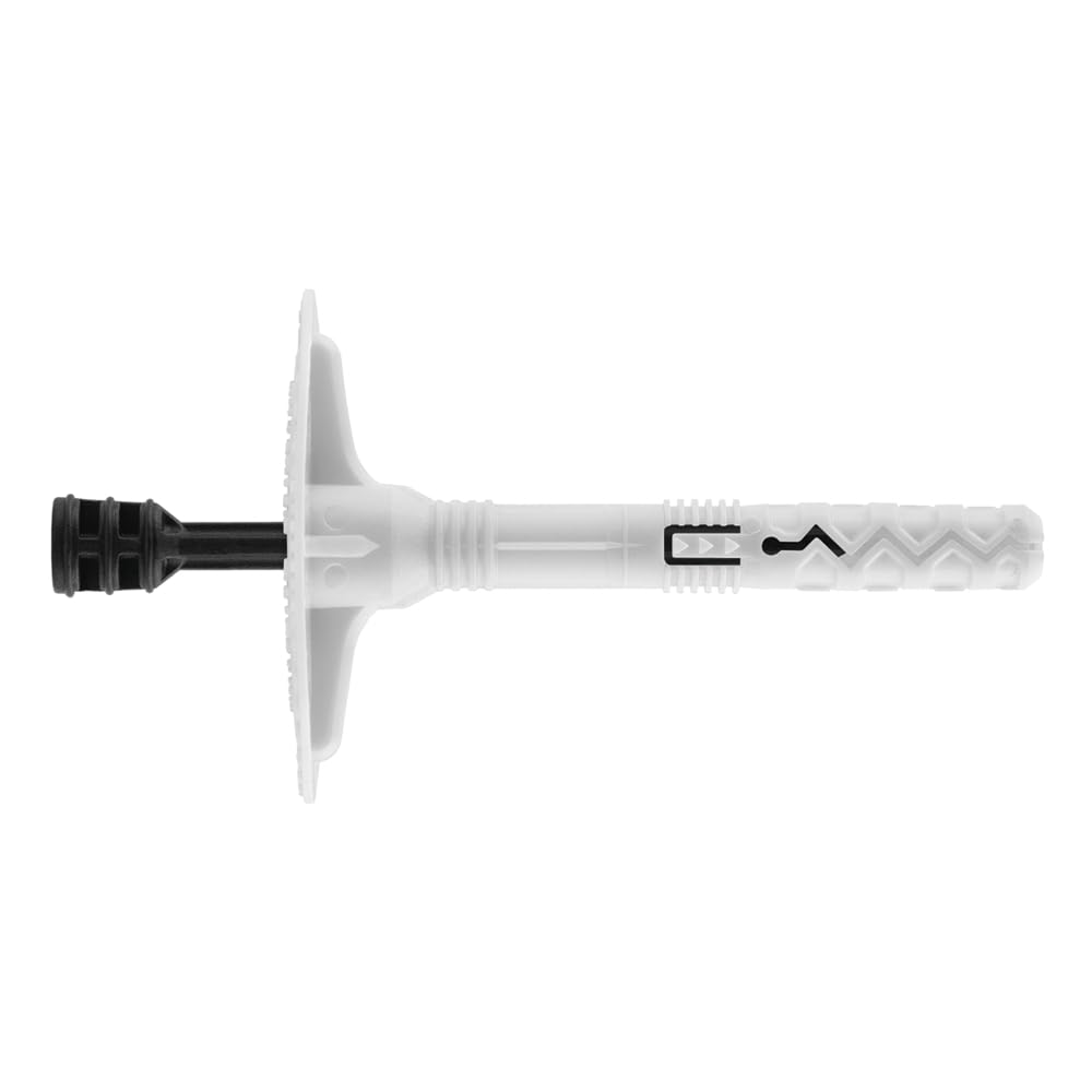 Index - 200 chevilles de fixation de panneaux isolants 10 x 100 mm (D. 10 mm) avec clou polyamide
