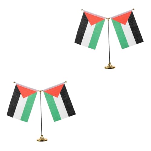 Drapeau de table Palestine stable DOITOOL support en Y anti-basculement bureau - 2