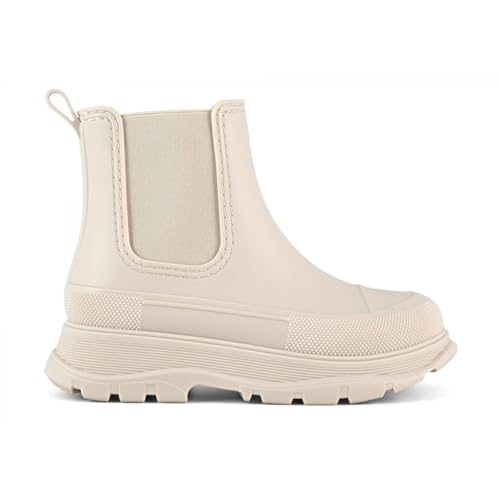 Colors of California Botas Rainboot de lluvia para mujer, blanco perla (ral 1013), 40 EU