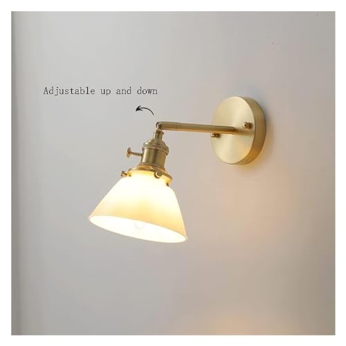 Aplique de pared E27 lámpara de pared junto a la cama con pantalla de vidrio 3
