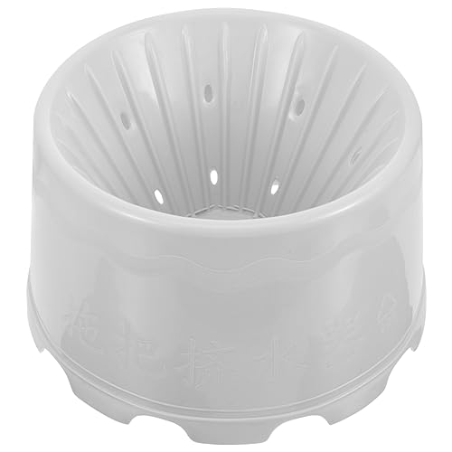 Beavorty Limpieza de trapeador balde esfregona trapeador de Limpieza retorciéndose ser trapear Exprimir cubeta para Fregar Cubo de fregona con Orificios de Drenaje el plastico Light Grey