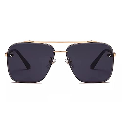 Image of Dervin UV Protected Driving Pilot Gradient Square Metal Body Sunglasses for Men and Women