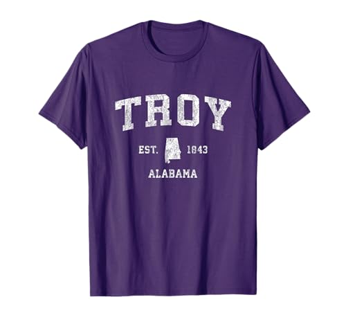 Troy Alabama AL Vintage Athletic Sports Design T-Shirt