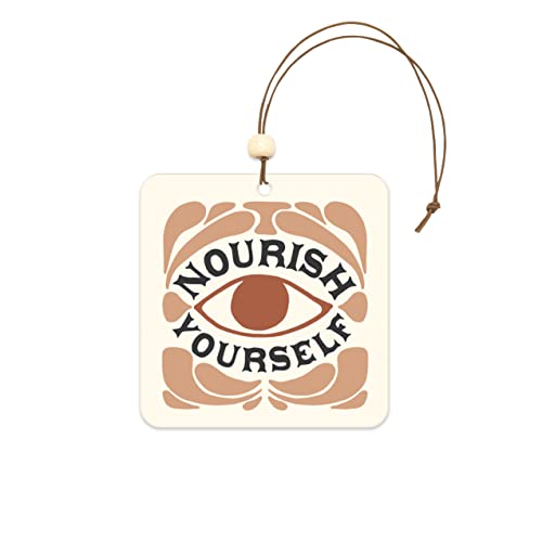Image of Studio Oh! Nourish Yourself Set of 2 Hanging Car Air Freshener, Long-Lasting Fragrance, Odor Eliminator, Scented Car Accessory for Auto Interior, Decorative Air Freshener, 4 x 7.5 in