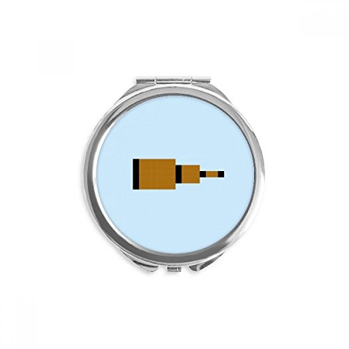Miroir rond maquillage pixel multicolore et compact de 2,6 pouces