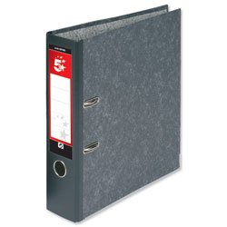 5 Star Lever Arch File 70mm A4 Cloudy Grey [Pack 10] [per Pack: 10]
