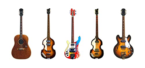 Paul McCartney’s Guitars Carte de vœux Format DL - Les Beatles, Paul McCartney, John Lennon, RIngo Starr, George Harrison Paul McCartney's Guitars Carte de vœux Format DL