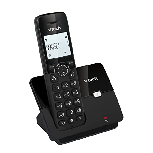 VTech CS2000 schnurloses Telefon, ECO+ Modus, Festnetztelefon, schwarz, Anrufsperre, Freisprechfunktion, große Tasten, Zwei Zeilen Display