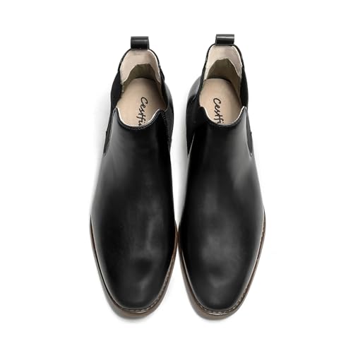 Image of Cestfini Chelsea Boots Men Classic Elastic Dress Boots Casual Men's Chelsea Ankle Boots