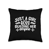 Just A Girl Boss Building Her Empire Funny Cute Self Made Throw Pillow