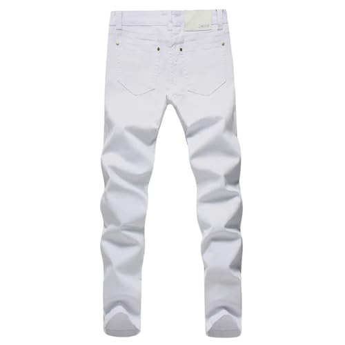 Casual Stretch White Jeans Slim Pants Casual Men's Classic Jeans Men's Jeans Casual Sports(34)2