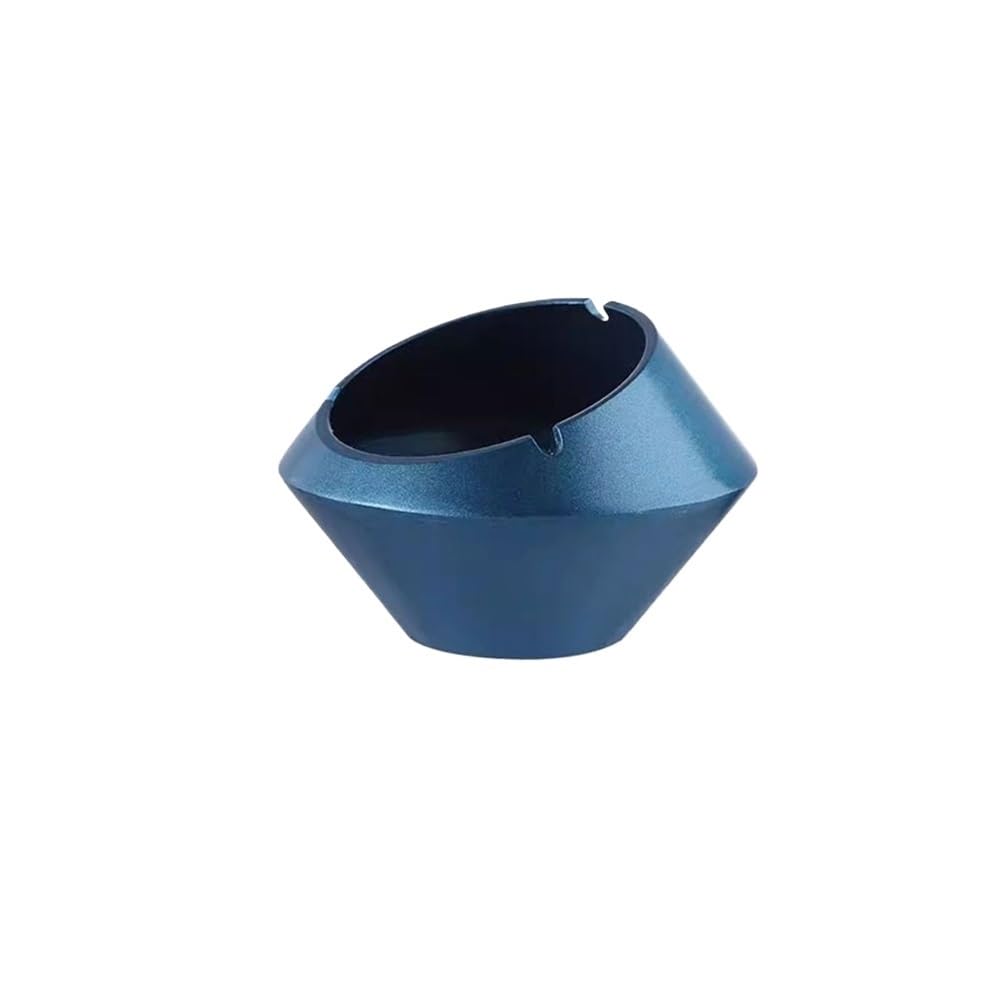 Cendrier de table en alliage métallique résistant et design bleu pour salon