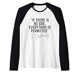 Dostoievski Cita Si no Hay Dios Todo Está Permitido Camiseta Manga Raglan