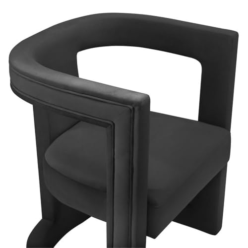 Sillón Plegable Terciopelo Negro miniatura 5