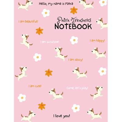 Notebook: Dog-themed Composition notebook for college and high school girls, and boys - college ruled, 120 pages, large 8.5 x 11", paperback