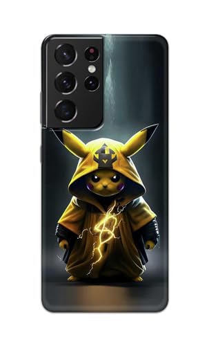 Image of PRINTFIDAA Printed Hard Back Cover Case for Samsung Galaxy S21 Ultra 5G Back Cover (Cartoon Cat) -112