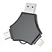 OTG USB Flash Drive 64GB Memory Stick for Android Phones, Techkey Pen Drive Jump Drive for Tablets, Thumb Drive Pendrive for PCs, Space Gray