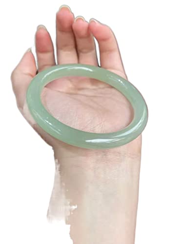 Bracelet de jade vert naturel cadeau idéal pour femme jonc 64mm