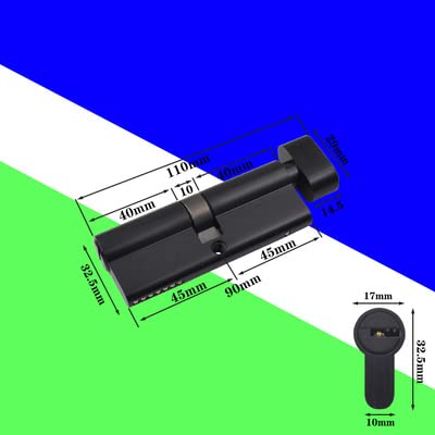 wkładka zamka, Całkowicie mosiężny zamek bębenkowy Cylinder okna drzwi Salon Zamek Klamka Dostosowany(90mm)