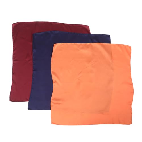Tofficu 3 Piezas Pañuelo Cuadrado de Poliéster Suave y Fácil Cuidado para Mujer Estilo Elegante y Clásico Adecuado para Oficina y Uso en Avión