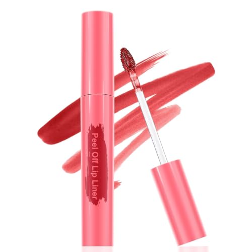 Image of Lip Liner Lip Stain Peel Off Lip Tint Stain Long-Lasting Rose | Moisturizing, Waterproof & Transfer-proof, Matte Finish, 1 Count, MakeUp for Women