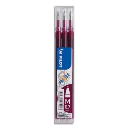 Confezione da 12 ricariche per penna roller FriXion Ball, punta 0,7 mm, inchiostro bordeaux
