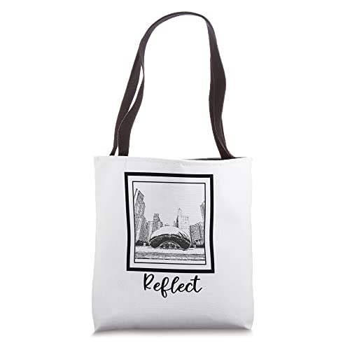 Reflect Chicago Bean Photo Art Illinois USA Proud Pride Gift Tote Bag