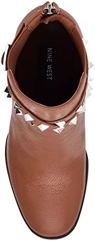 Nine West Women's Donda Ankle Boot, Medium Brown Leather, 6 | Image 3