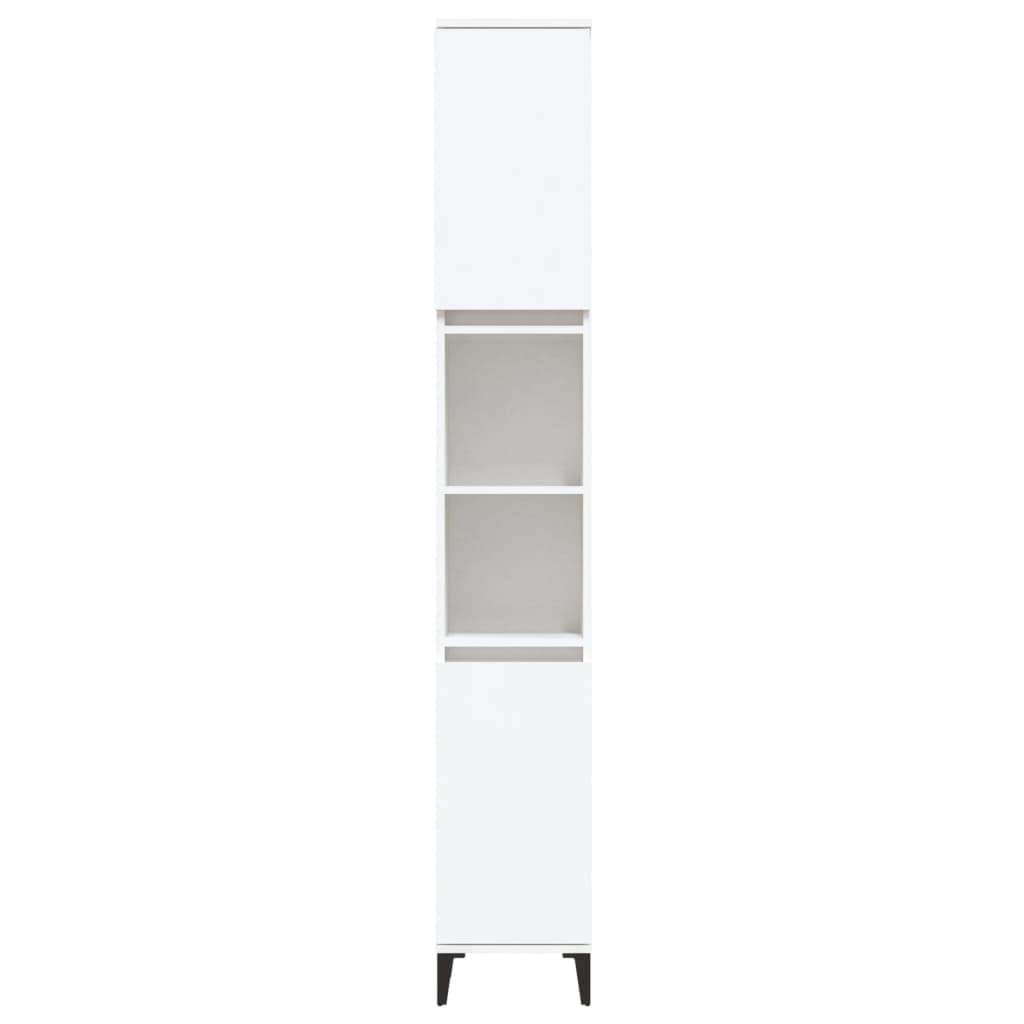 vidaXL Armario de baño Madera contrachapada Blanco 30x30x190 cm