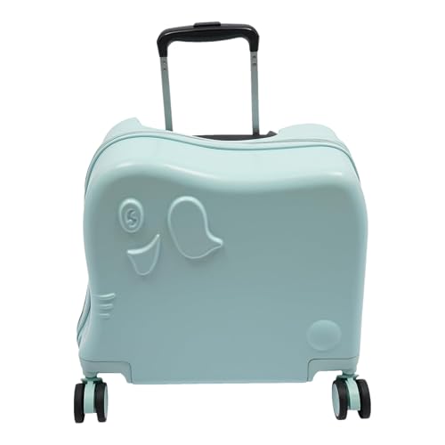 Los Niños Llevan Equipaje Con Ruedas - Maleta Para Niños Con Ruedas, Equipaje Ondulante Para Niños | Bolsa De Viaje En De Elefante, Concha Dura Para Niños Y Niñas, Maleta Para Viajes De, Green