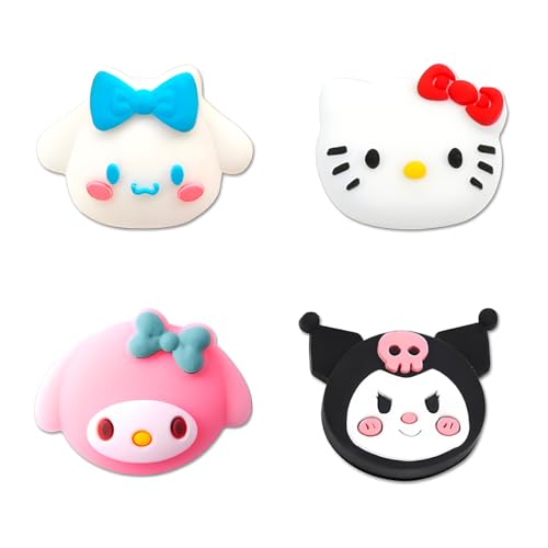 Image of PERFECTSIGHT Cute Thumb Grip Caps for PS5 PS4 Xbox Series X /S Xbox One Switch PRO Controller Steam Deck 4PCS Soft Rubber 3D Thumbsticks Button Joystick Cover Set, Rabbit+Kitty+Dog