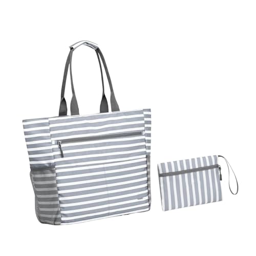 Beach Bags Beach Tote Bag Waterproof Foldable Sandproof Travel Tote Shoulder Handbag for Trip Vacation Essentials Toys Family