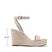 DREAM PAIRS Women's Open Toe Platform Sandals Adjustable Buckle Ankle Strap Comfortable Summer Espadrille Wooden Heeled Wedge Fashion Dressy Shoes,Size 8,Natural,SDWS26008W