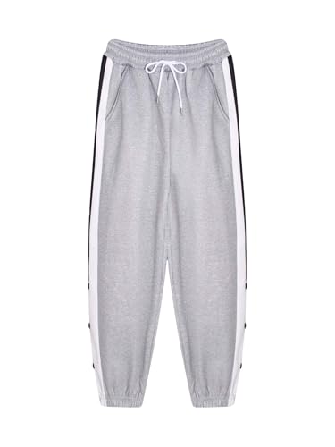 Kids Boys Warm Fleece-Lined Sweatpants Drawstring Elastic Waistband Pants with Pockets Jogging Training Trousers4