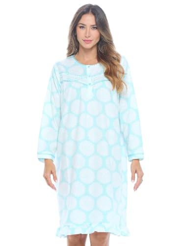 Image of Casual Nights Women's Cozy Long Sleeve Fleece Nightgown