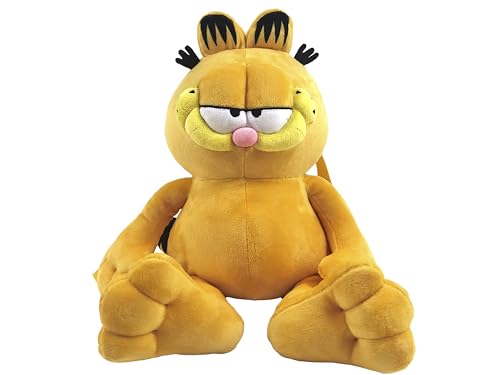 CyP Brands Garfield - Mochila Infantil, Diseño Cuerpo de Garfield Peluche, con Cintas Ajustables y Desmontables, Color Naranja, Producto Oficial