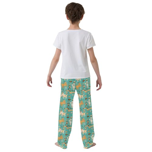 Cartoon Cats Dogs Boys Pants for Kids Jogger Pants with Pockets S-XL3