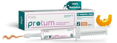 Zanipro Probiotische und Präbiotische Paste für Hunde und Katzen Gegen Durchfall Wurmkur, Natürliches Durchfallmittel für Hunde, 3 Milliarden KBE Probiotika Darmflora, Darmsanierung (60ml) Kürbis