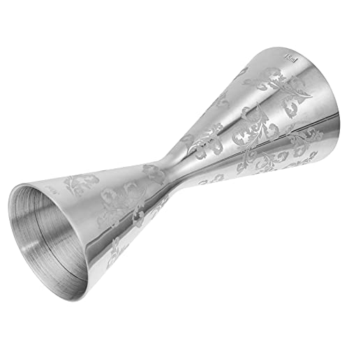 UPKOCH Stainless Steel Cocktail Jigger Bartender Measurer Tool Metal Measurement Cup Double Cocktail Bar Tools for Bar Home Bartender Party Wine Drink