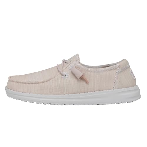 Image of HEYDUDE Wendy Star Loafers for Little, and Big Kid - Textile Upper with Lace Detailing, Removable Insole, Chic and Nice