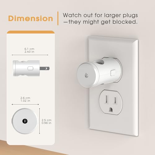 Image of Briignite LED Night Light Project 180 Rotating Night Lights Plug into Wall | 2 Pack Mini Lens, Dusk to Dawn Sensor, 3000K /5000K /Amber Dimmable Nightlight for Hallway Bathroom Room Decor, White Cover