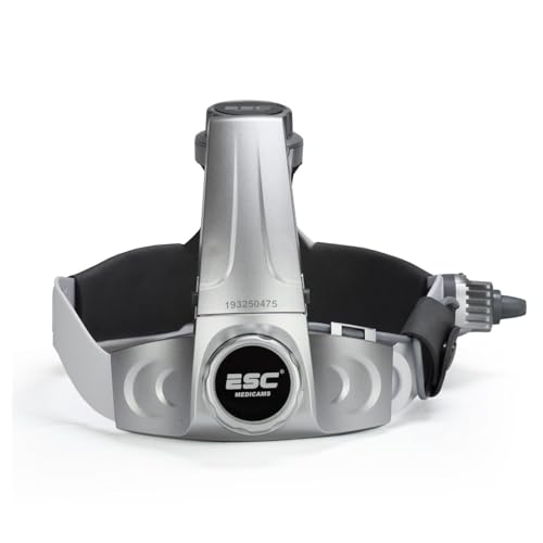 Image of ESC Medicams Surgical Headlight with Ent and Dental Loupes with 12w Led Light Headlamp (With 2 Batteries and Cardboard Box, 3.5x Loupe)