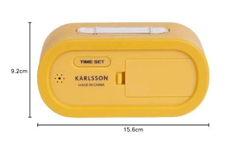 Karlsson KA5753YE cyfrowy budzik LCD Gummy ABS gumowany żółty Ochra H7 x 5 x 14 cm