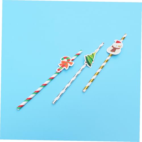 Beaupretty Pitillos de Papel Navidad 30 pcs miniatura 6